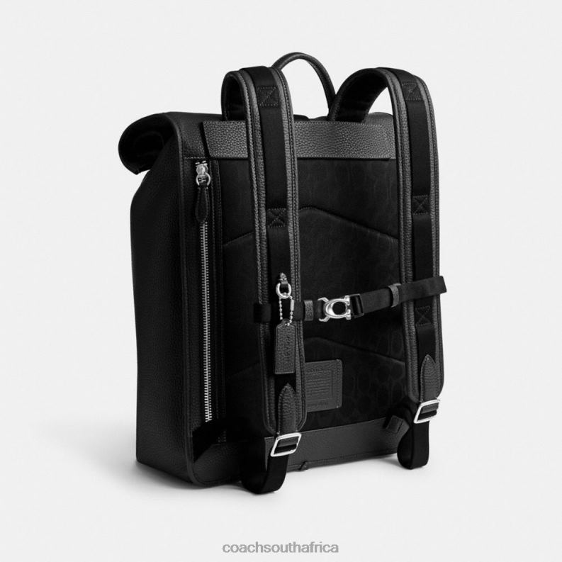 Coach Men BECK ROLL TOP BACKPACK Black 4ZRDJ686