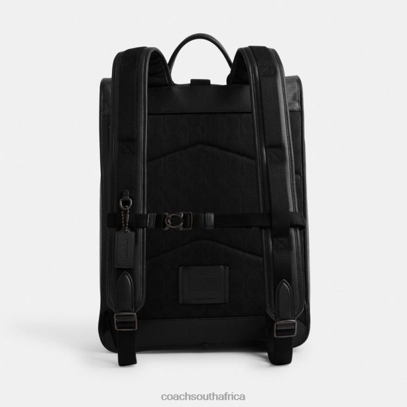 Coach Men BECK ROLL TOP BACKPACK IN SIGNATURE CANVAS CHARCOAL 4ZRDJ685