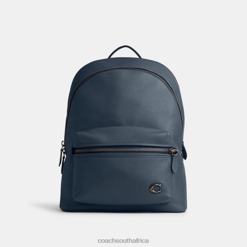Coach Men CHARTER BACKPACK Dark Denim 4ZRDJ679