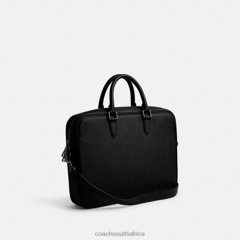 Coach Men GOTHAM BRIEF WITH SIGNATURE CANVAS INTERIOR Black 4ZRDJ622