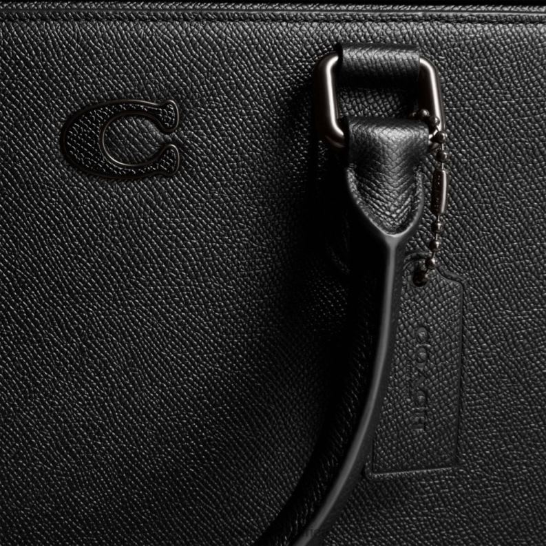 Coach Men GOTHAM BRIEF WITH SIGNATURE CANVAS INTERIOR Black 4ZRDJ622