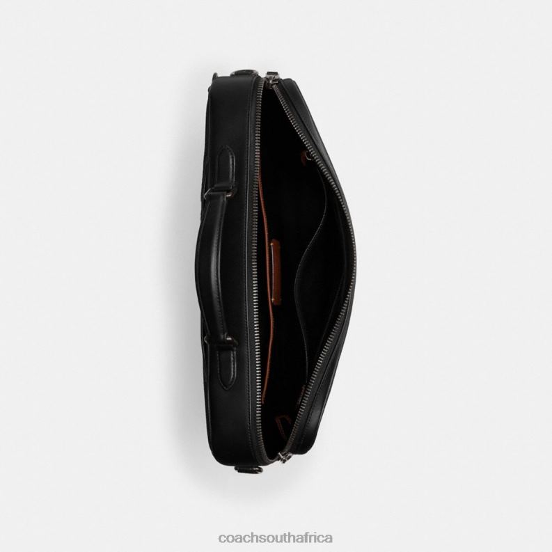 Coach Men GOTHAM CONVERTIBLE BRIEF IN SIGNATURE CANVAS CHARCOAL 4ZRDJ617