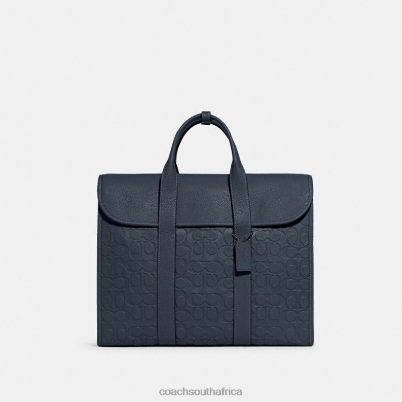 Coach Men GOTHAM PORTFOLIO IN SIGNATURE LEATHER DENIM 4ZRDJ623