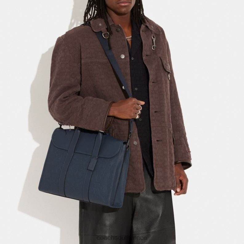 Coach Men GOTHAM PORTFOLIO IN SIGNATURE LEATHER DENIM 4ZRDJ623