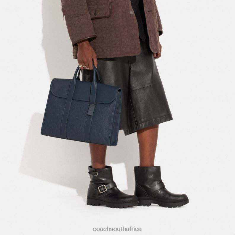 Coach Men GOTHAM PORTFOLIO IN SIGNATURE LEATHER DENIM 4ZRDJ623