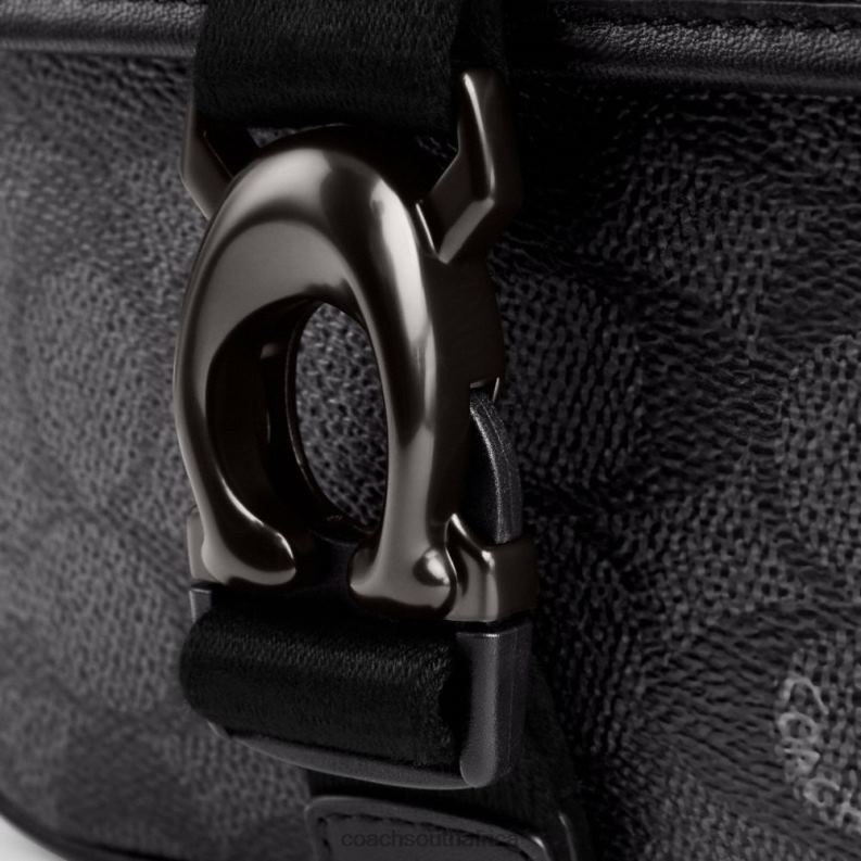 Coach Men BECK CROSSBODY IN SIGNATURE CANVAS CHARCOAL 4ZRDJ672