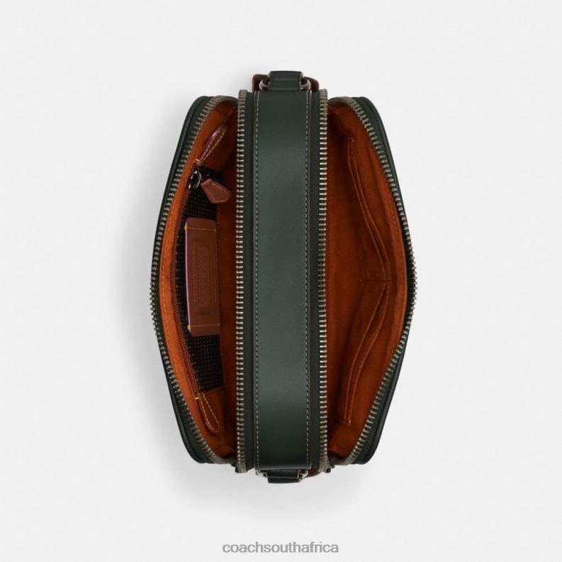 Coach Men CHARTER CROSSBODY 24 IN MICRO SIGNATURE JACQUARD Amazon Green 4ZRDJ662