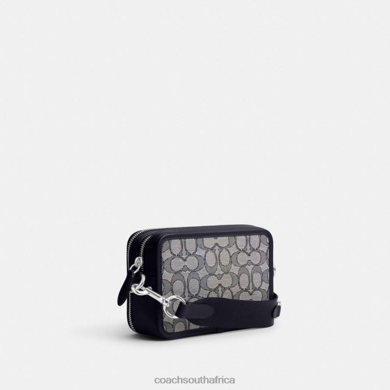 Coach Men CHARTER CROSSBODY IN SIGNATURE JACQUARD Midnight Navy 4ZRDJ667