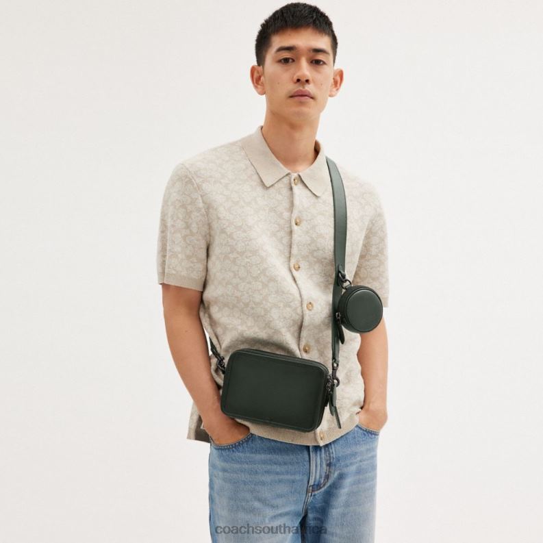 Coach Men CHARTER CROSSBODY WITH HYBRID POUCH Amazon Green 4ZRDJ669