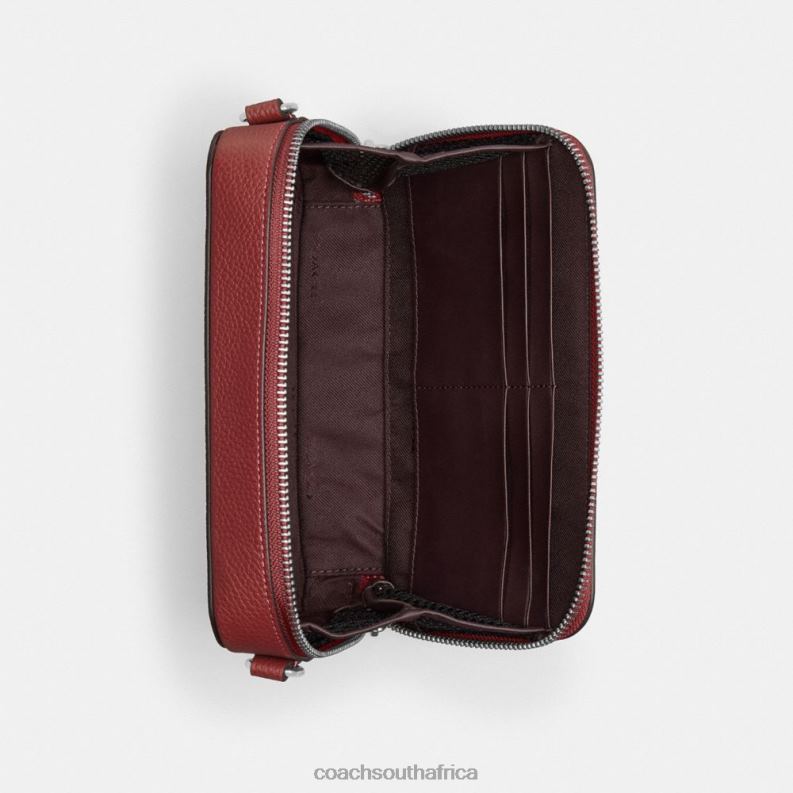 Coach Men CHARTER SLIM CROSSBODY Ruby Red 4ZRDJ649