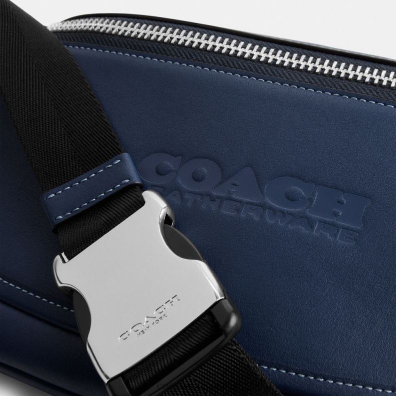Coach Men LEAGUE BELT BAG Deep Blue 4ZRDJ671