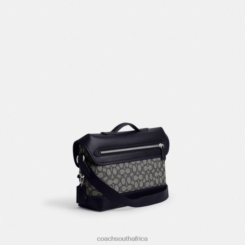 Coach Men LEAGUE BIKE BAG IN SIGNATURE JACQUARD Midnight Navy 4ZRDJ665