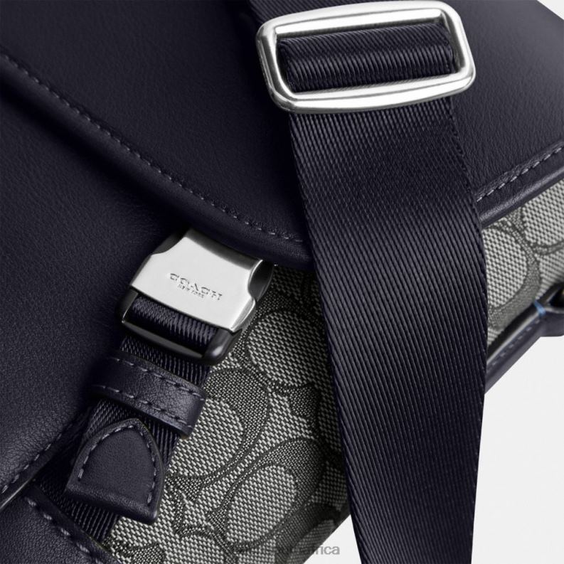 Coach Men LEAGUE BIKE BAG IN SIGNATURE JACQUARD Midnight Navy 4ZRDJ665