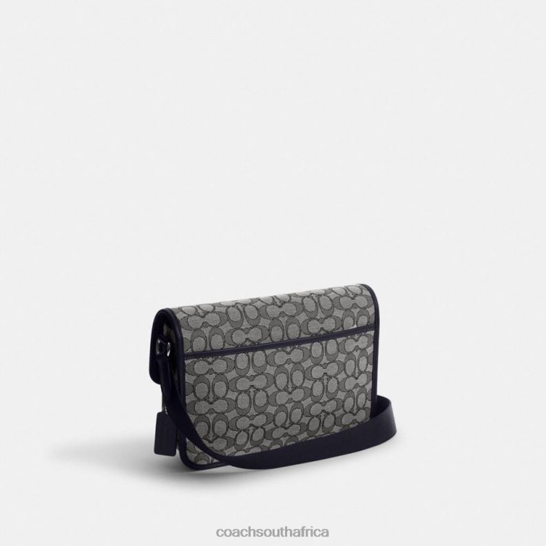 Coach Men LEAGUE MESSENGER BAG IN SIGNATURE JACQUARD Midnight Navy 4ZRDJ664