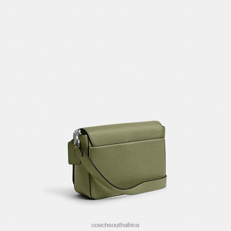 Coach Men MESSENGER BAG WITH SIGNATURE CANVAS INTERIOR MOSS 4ZRDJ647