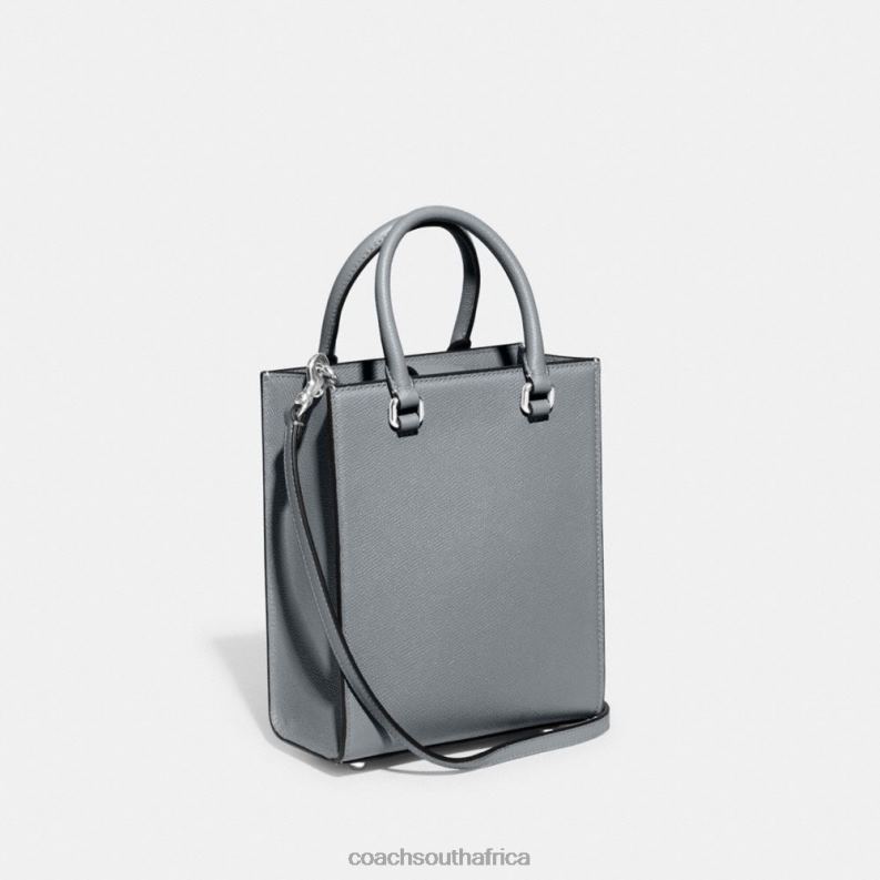 Coach Men TOTE 16 WITH SIGNATURE CANVAS Grey Blue 4ZRDJ670