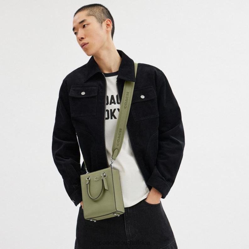 Coach Men TOTE 16 WITH SIGNATURE CANVAS MOSS 4ZRDJ648