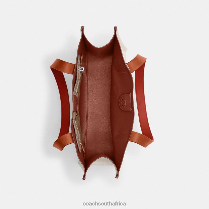 Coach Men COSMIC COACH RELAY TOTE 34 WITH REXY Chalk Multi 4ZRDJ633