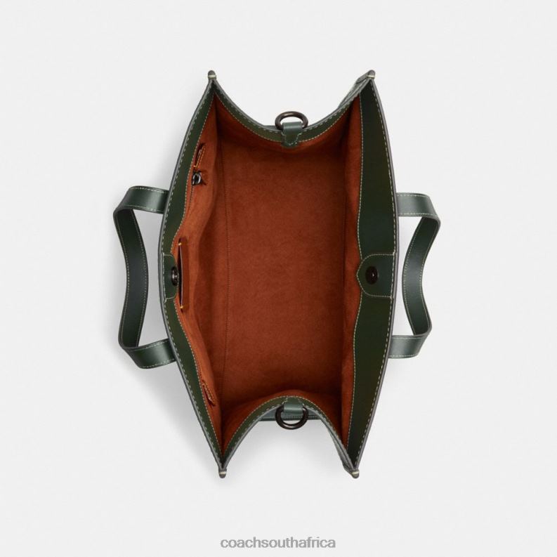 Coach Men FIELD TOTE 40 IN MICRO SIGNATURE JACQUARD Amazon Green 4ZRDJ635