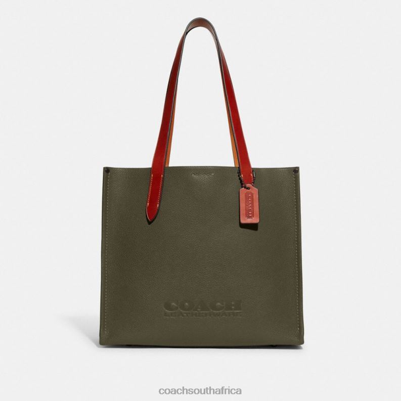 Coach Men RELAY TOTE 34 Army Green 4ZRDJ644