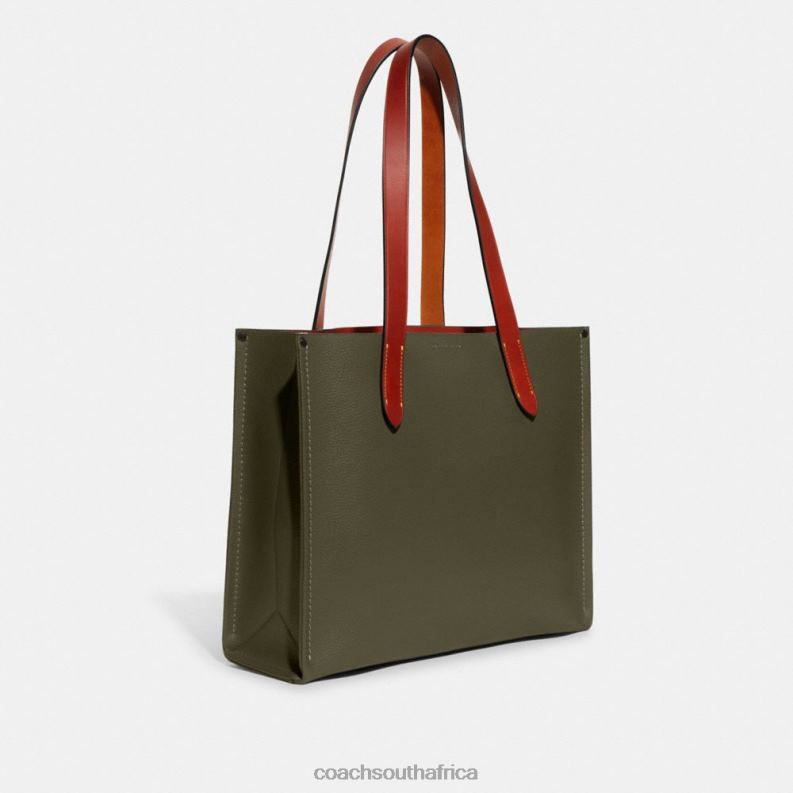 Coach Men RELAY TOTE 34 Army Green 4ZRDJ644