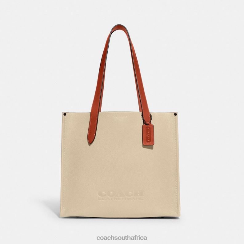 Coach Men RELAY TOTE 34 Ivory 4ZRDJ628
