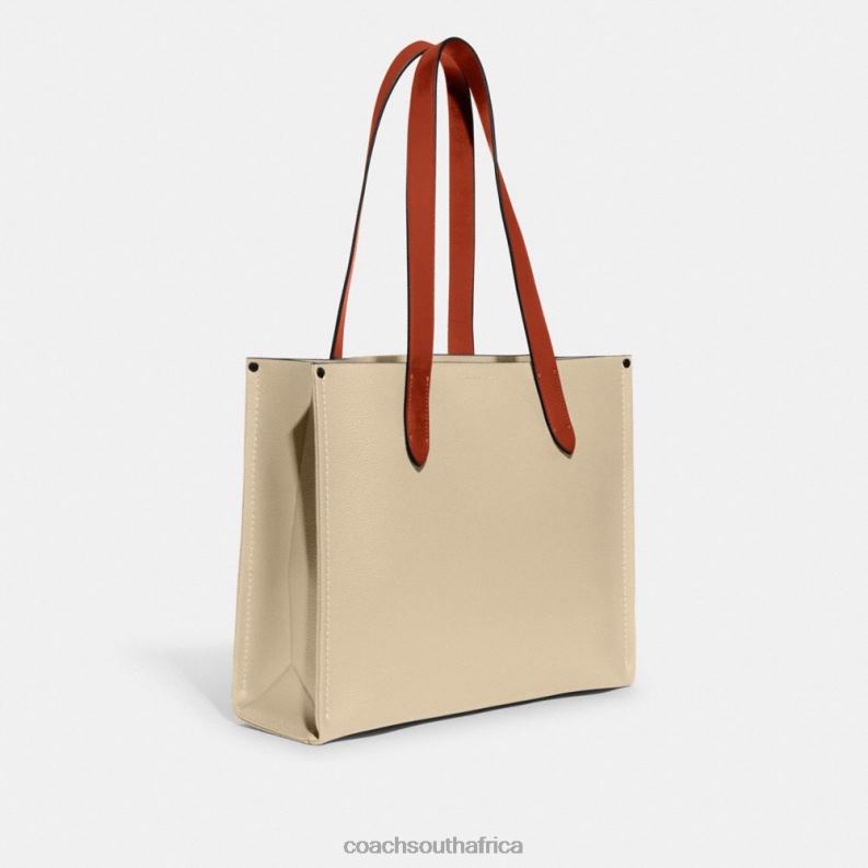 Coach Men RELAY TOTE 34 Ivory 4ZRDJ628