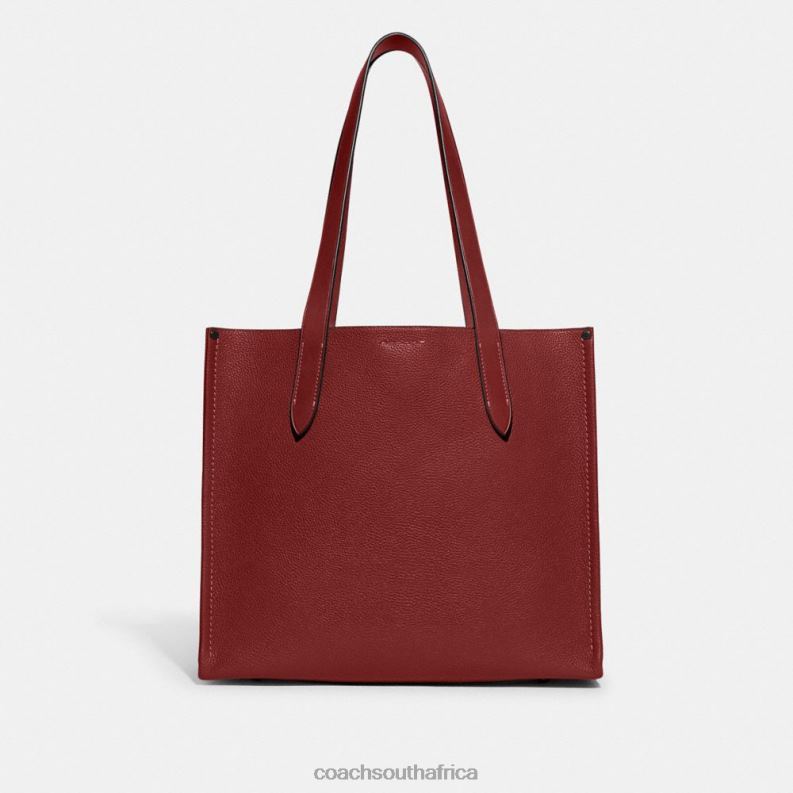 Coach Men RELAY TOTE 34 Ruby Red 4ZRDJ627