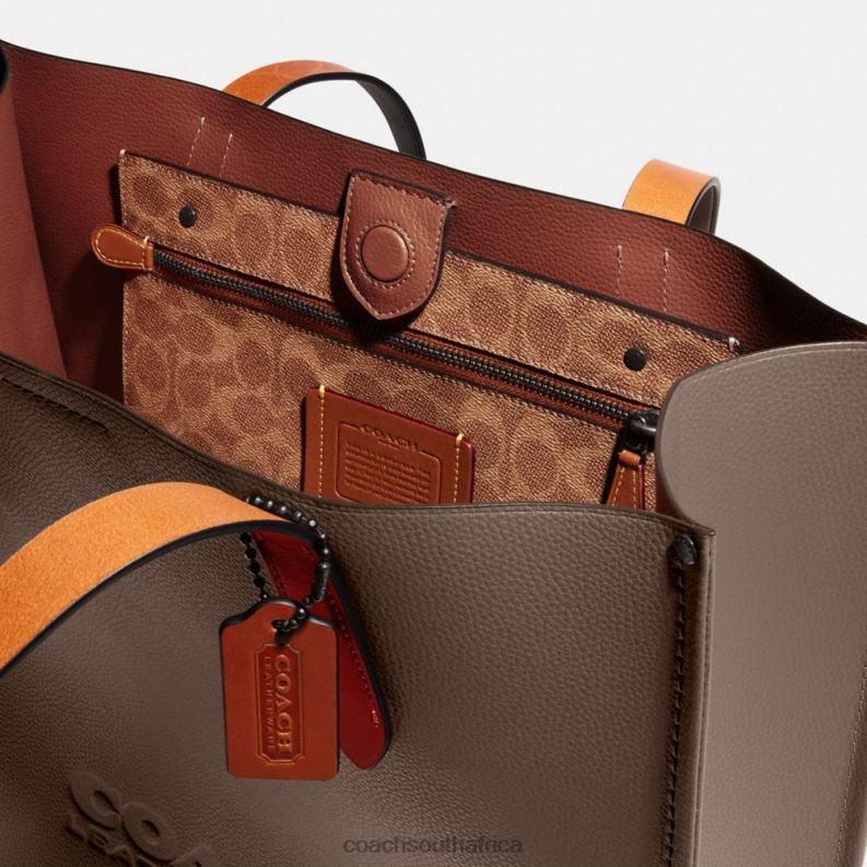 Coach Men RELAY TOTE Dark Stone 4ZRDJ631