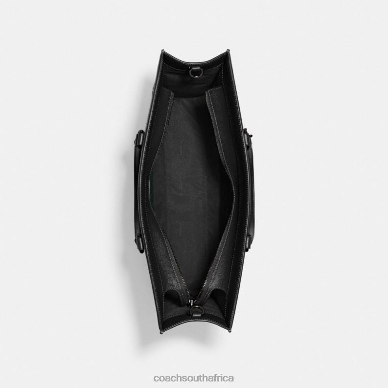 Coach Men TOTE 40 WITH SIGNATURE CANVAS INTERIOR Black 4ZRDJ638