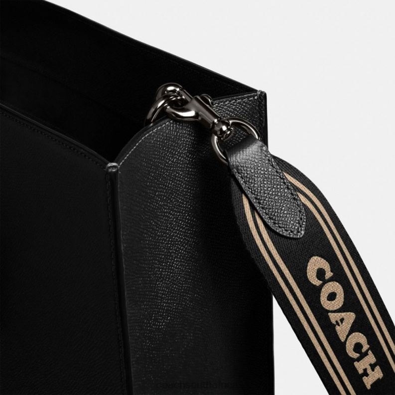 Coach Men TOTE 40 WITH SIGNATURE CANVAS INTERIOR Black 4ZRDJ638