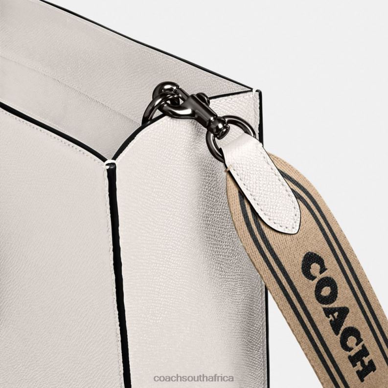 Coach Men TOTE 40 WITH SIGNATURE CANVAS INTERIOR Chalk 4ZRDJ641