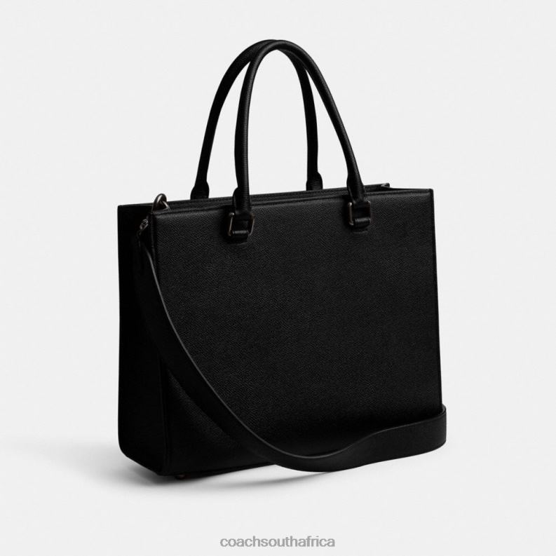 Coach Men TOTE WITH SIGNATURE CANVAS Black 4ZRDJ637