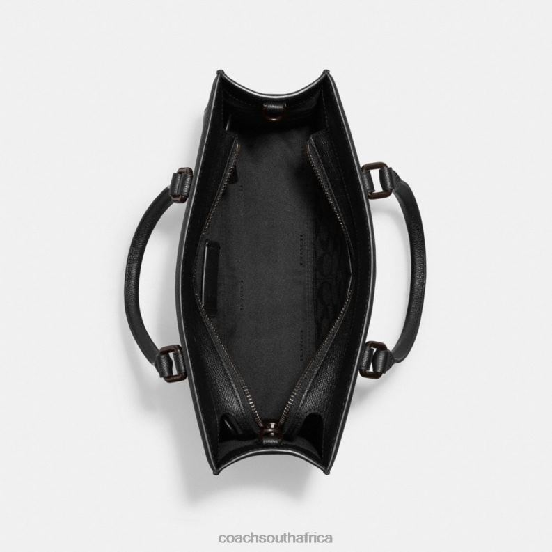 Coach Men TOTE WITH SIGNATURE CANVAS Black 4ZRDJ637