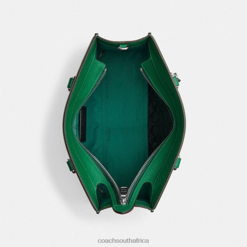 Coach Men TOTE WITH SIGNATURE CANVAS Green 4ZRDJ643