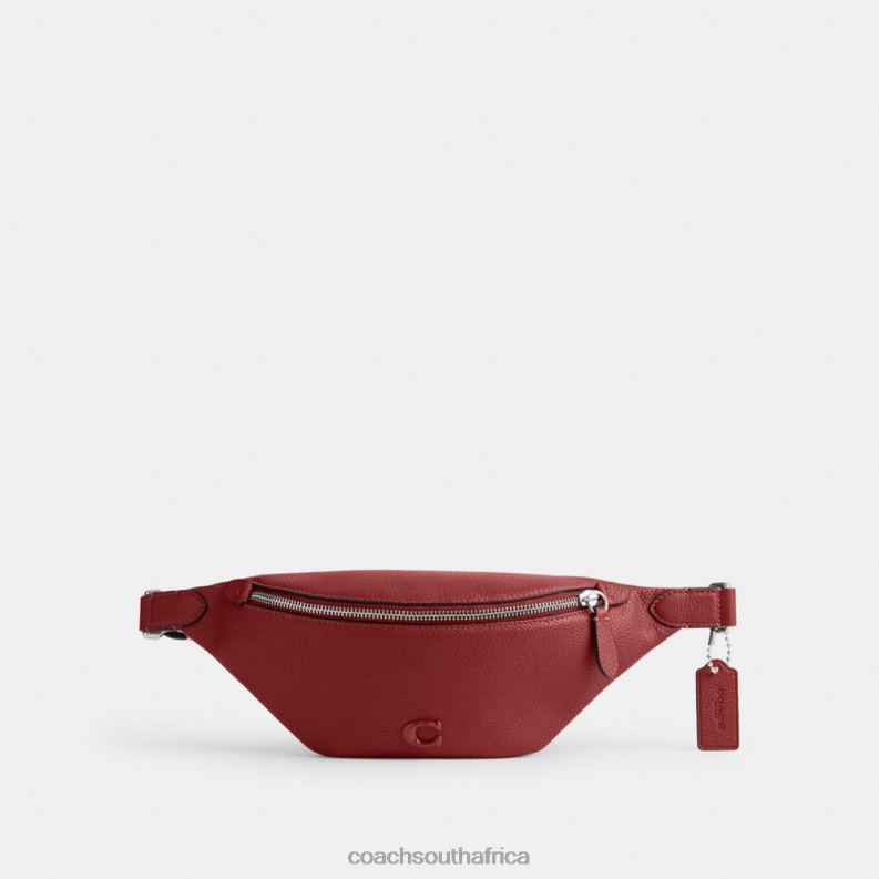 Coach Men CHARTER BELT BAG 7 Ruby Red 4ZRDJ689
