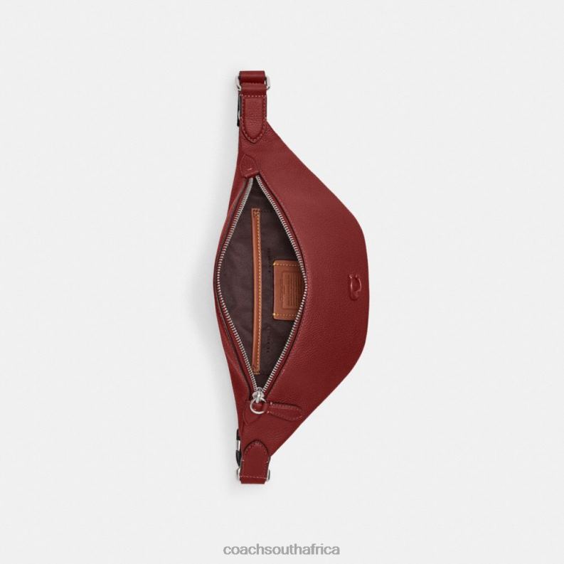 Coach Men CHARTER BELT BAG 7 Ruby Red 4ZRDJ689