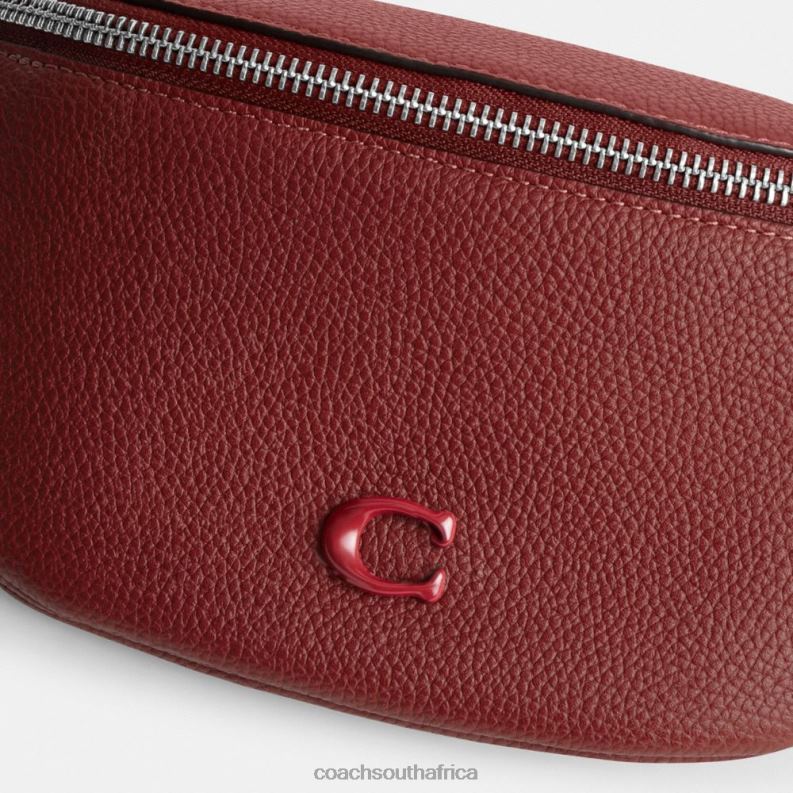 Coach Men CHARTER BELT BAG 7 Ruby Red 4ZRDJ689
