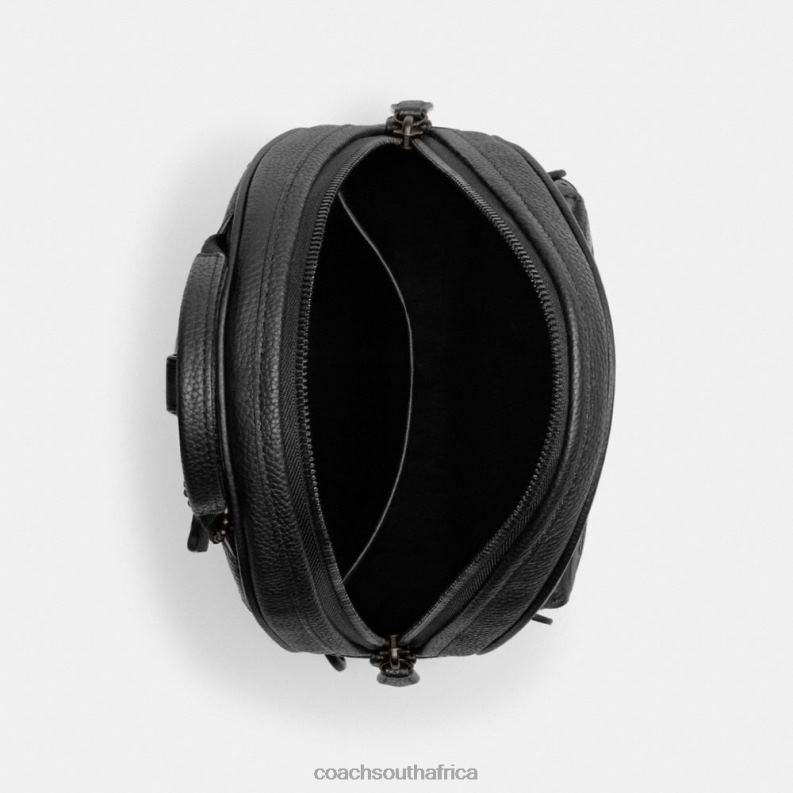 Coach Men CHARTER PACK IN SIGNATURE LEATHER Black 4ZRDJ690