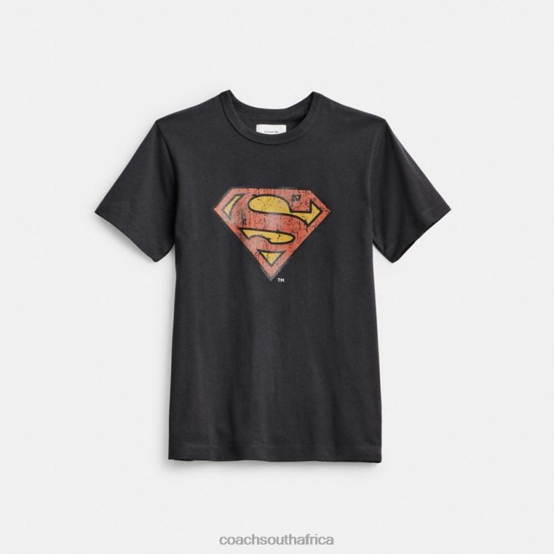 Coach Men COACH | DC SUPERMAN T-SHIRT WASHED BLACK 4ZRDJ774
