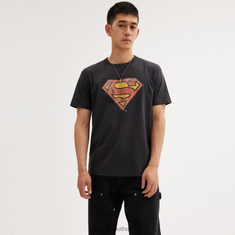 Coach Men COACH | DC SUPERMAN T-SHIRT WASHED BLACK 4ZRDJ774