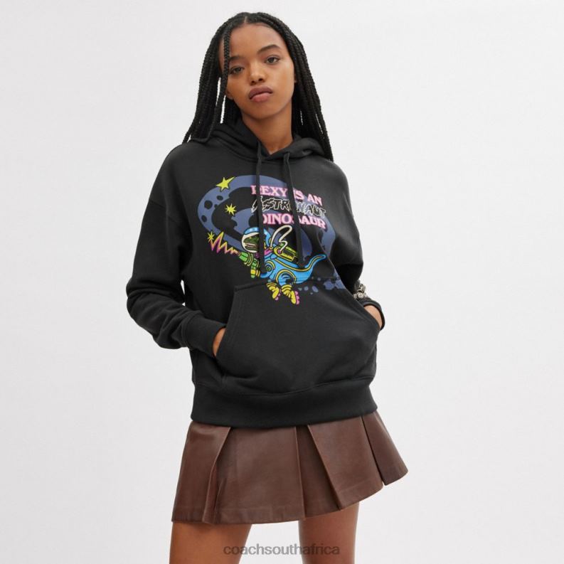 Coach Men COSMIC COACH HOODIE Black Multi. 4ZRDJ769