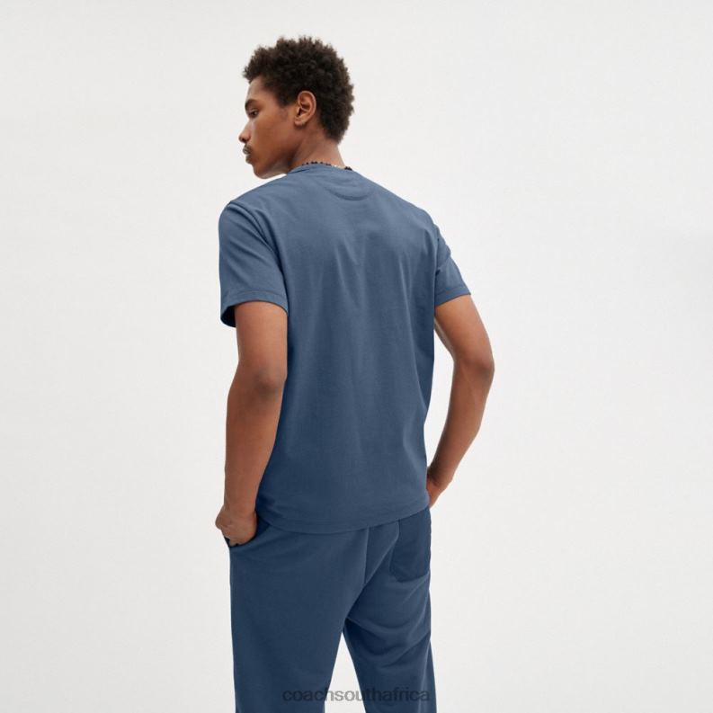 Coach Men ESSENTIAL T-SHIRT Blue. 4ZRDJ782