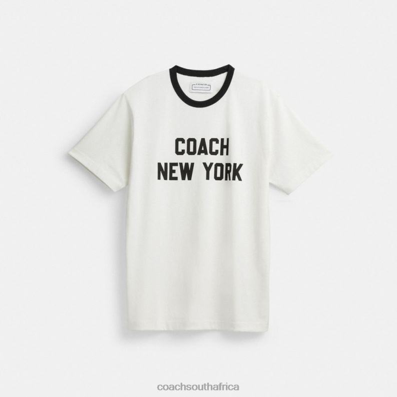 Coach Men NEW YORK T-SHIRT White. 4ZRDJ763