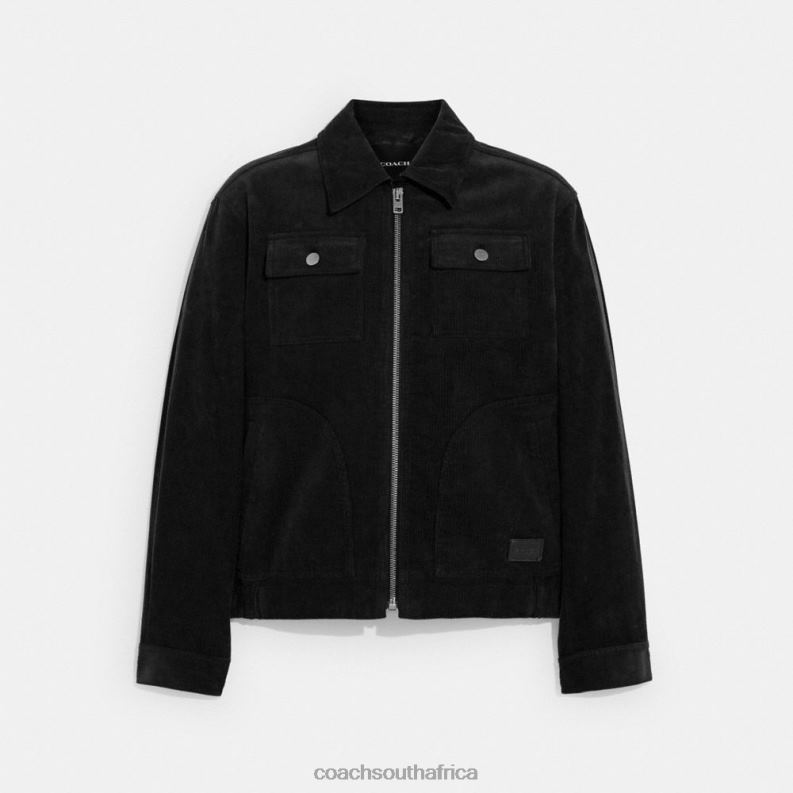Coach Men CORDUROY JACKET Black 4ZRDJ755