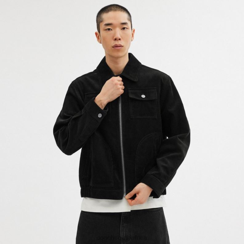 Coach Men CORDUROY JACKET Black 4ZRDJ755