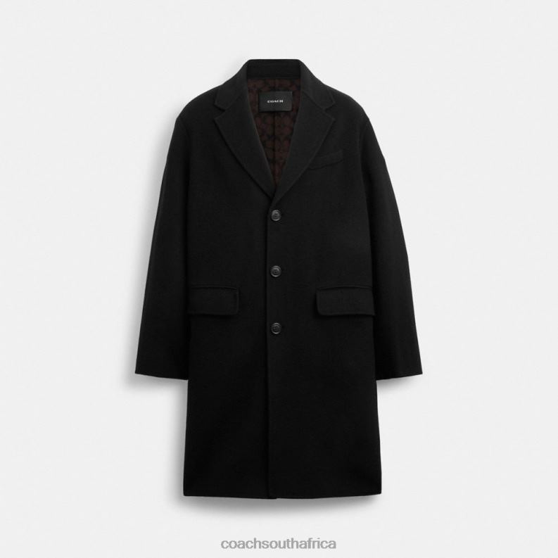 Coach Men DOUBLE FACED COAT Black 4ZRDJ750