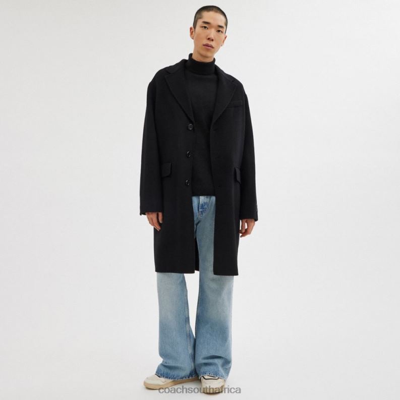 Coach Men DOUBLE FACED COAT Black 4ZRDJ750