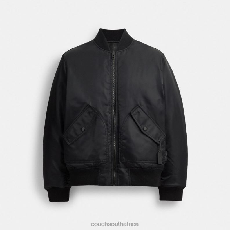 Coach Men REVERSIBLE MA-1 JACKET Black 4ZRDJ753