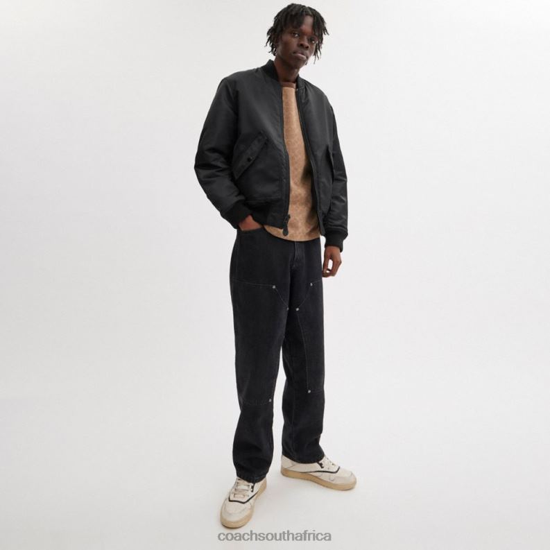 Coach Men REVERSIBLE MA-1 JACKET Black 4ZRDJ753